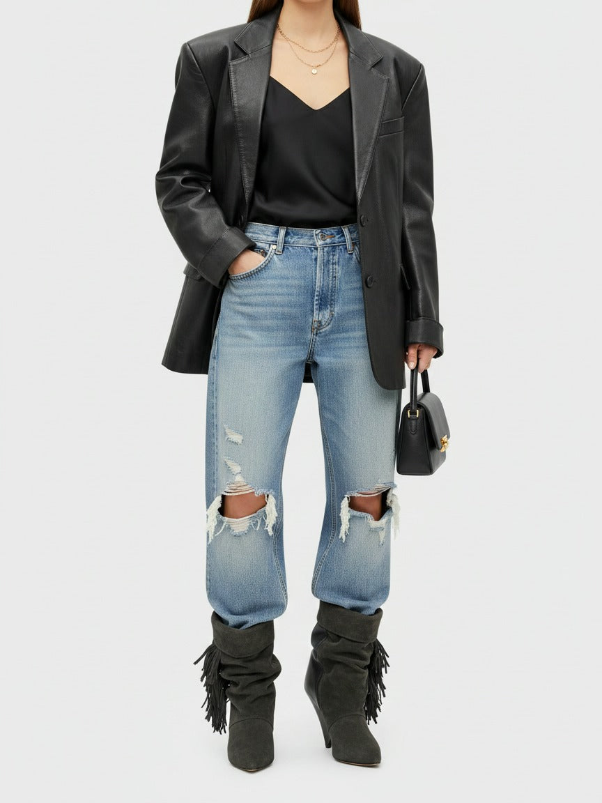 Isabel Marant pour H&M Fringed Ankle Boot EU 36 Grau - Image 2