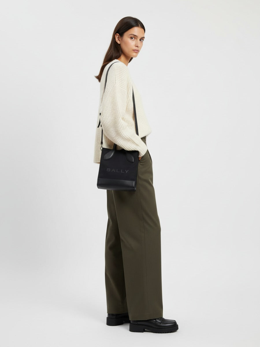 Bally Bar Mini Shopper / Tote Bag Schwarz - Image 2