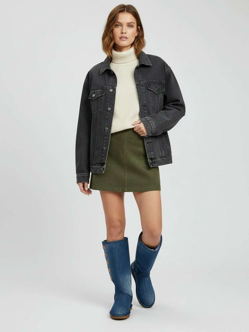 UGG Lo Pro Button Denim Stiefel EU 39 Blau