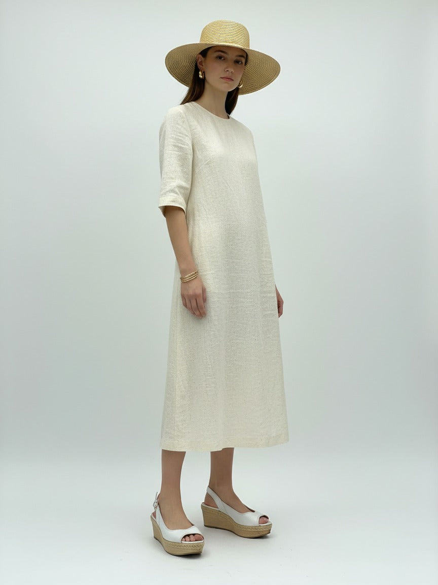 Sergio Rossi Leather Wedges Sandale mit Absatz EU 38.5 Weiß