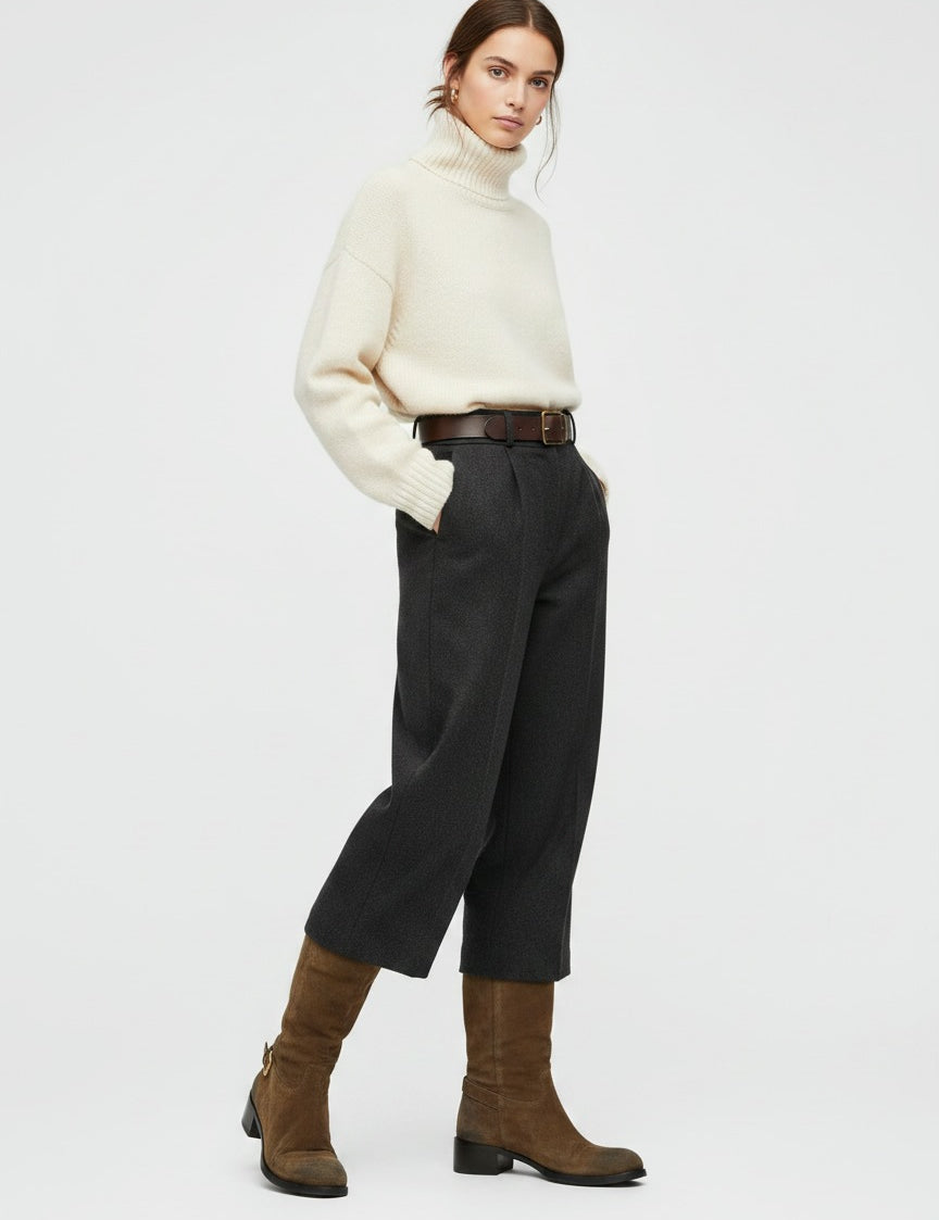 Prada Suede Buckle Stiefel EU 38.5 Braun - Image 2