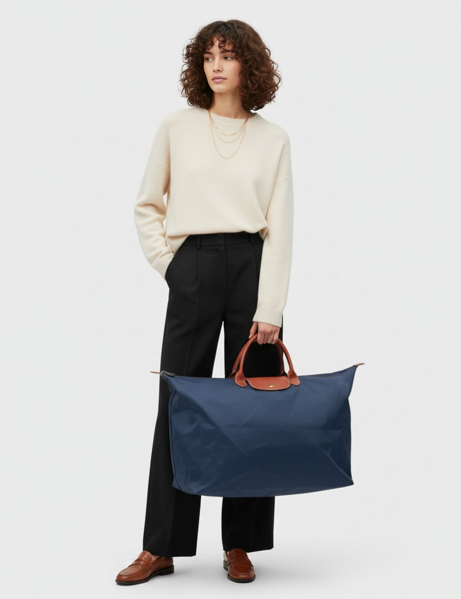 Longchamp Le Pliage Original Reisetasche Blau - Image 2