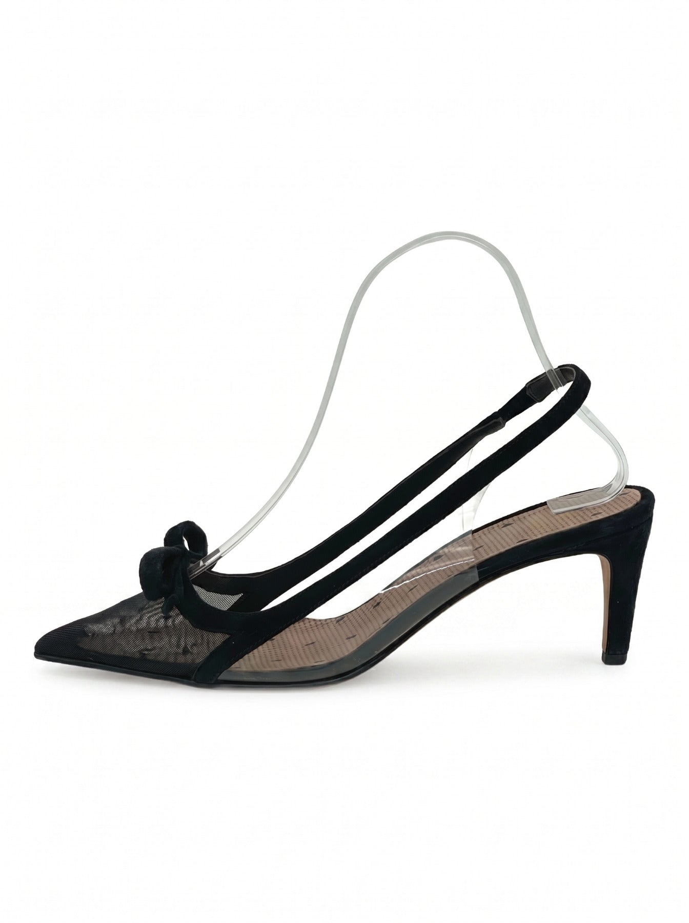 Valentino Garavani Red(V) Polka Dot Mesh Slingback EU 36 Schwarz