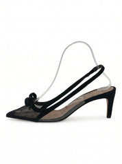 Valentino Garavani Red(V) Polka Dot Mesh Slingback EU 36 Schwarz