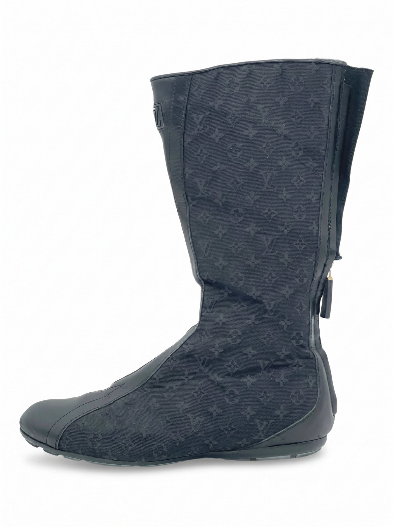 Louis Vuitton Monogram Mini Lin Stiefel EU 36.5 Schwarz