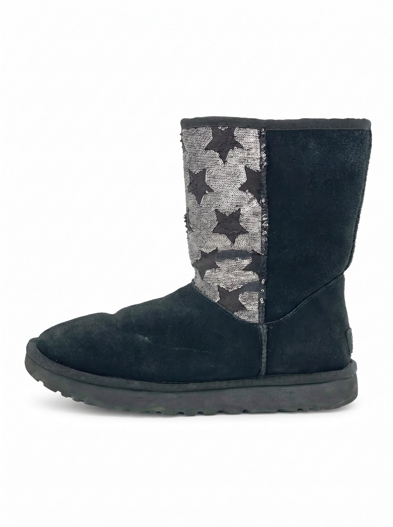 UGG Classic Short Sequin Stars Ankle Boot EU 41 Schwarz