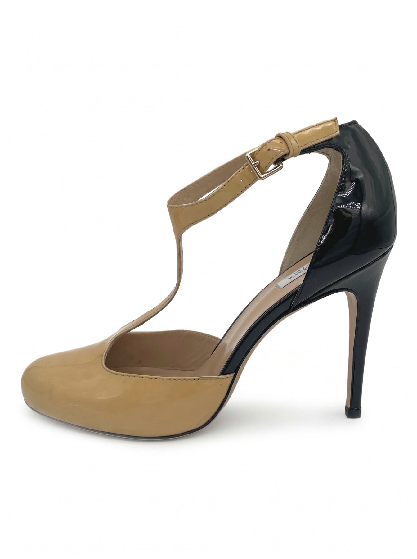Max Mara T-Strap Patent Pump EU 39 Mehrfarbig