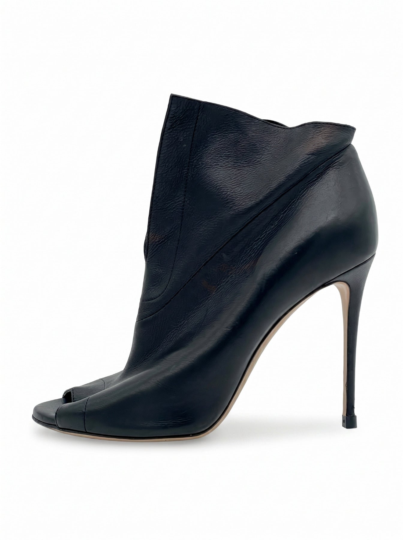 Casadei Peep Toe Ankle Boot EU 38 Schwarz