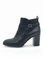 Bally Leather Wrap Ankle Boot EU 40 Schwarz