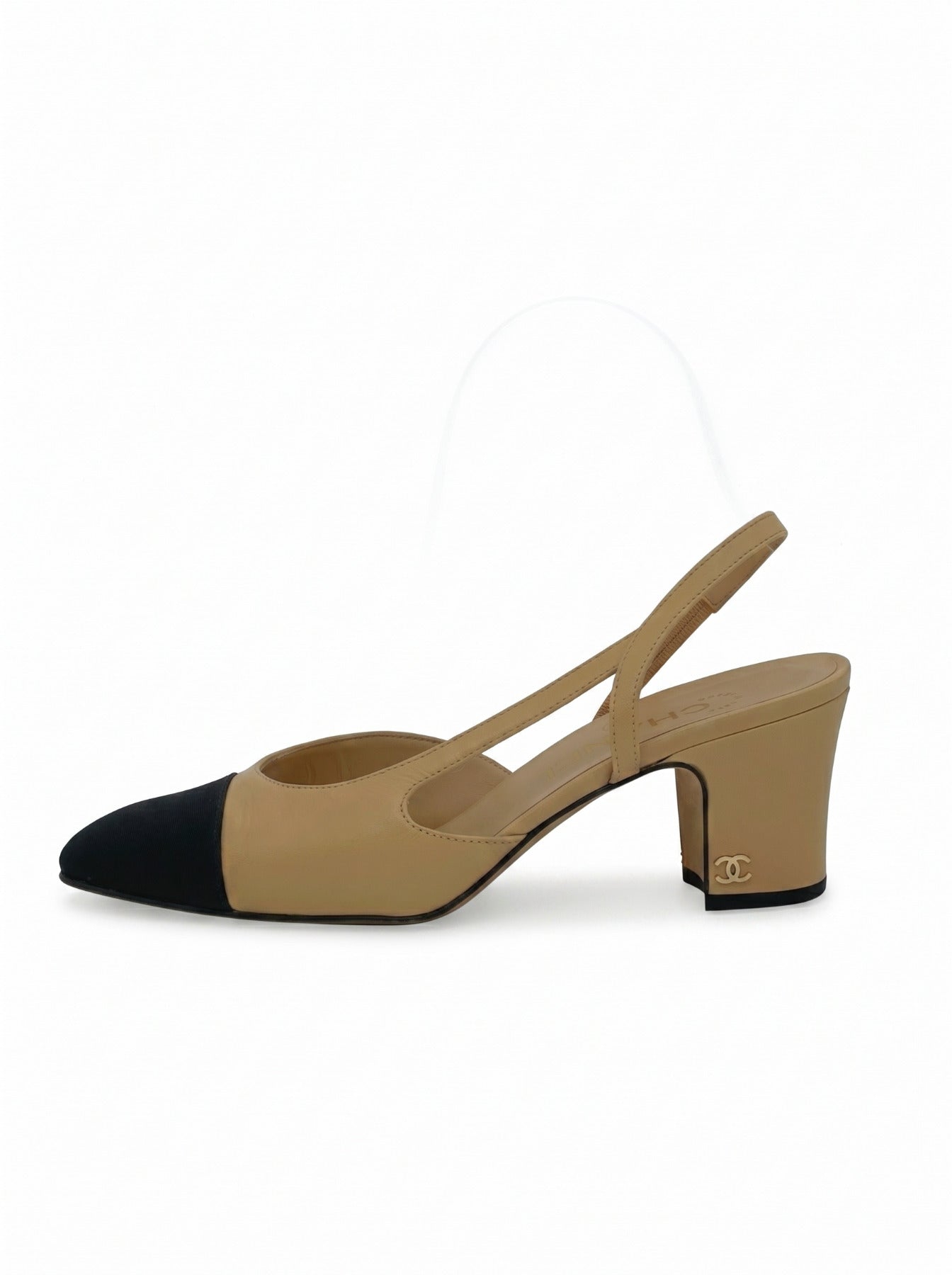 Chanel Classic Slingback EU 36 Beige