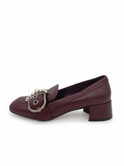 Miu Miu Pearl Buckle Pump EU 38.5 Rot