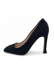 Miu Miu Square Toe Canvas Pump EU 39.5 Schwarz