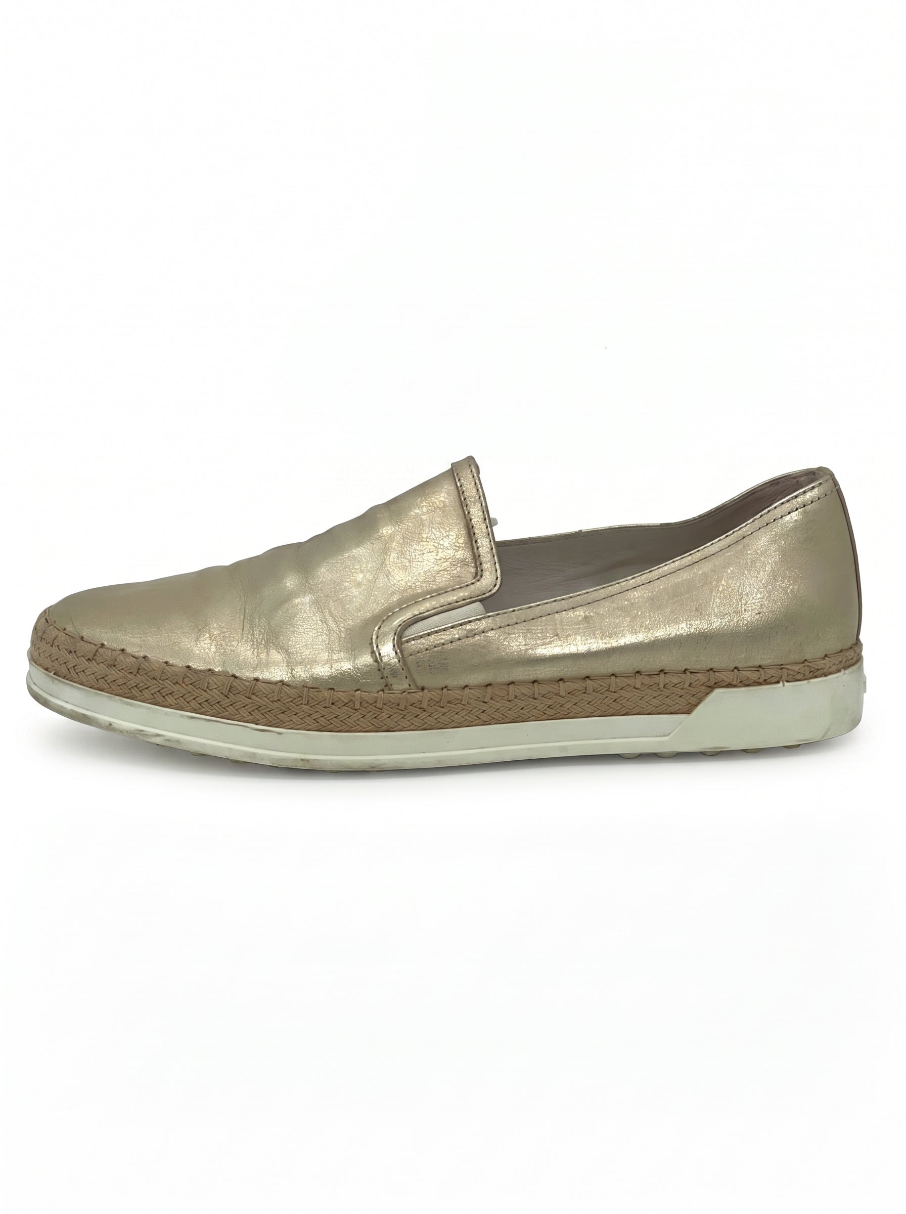 Tod's Espadrille Slip-on Slip-On Sneaker EU 38 Metallic