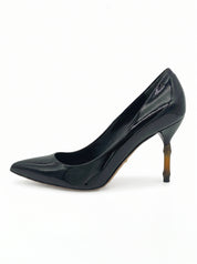 Gucci Kristen Bamboo Pump EU 38.5 Schwarz