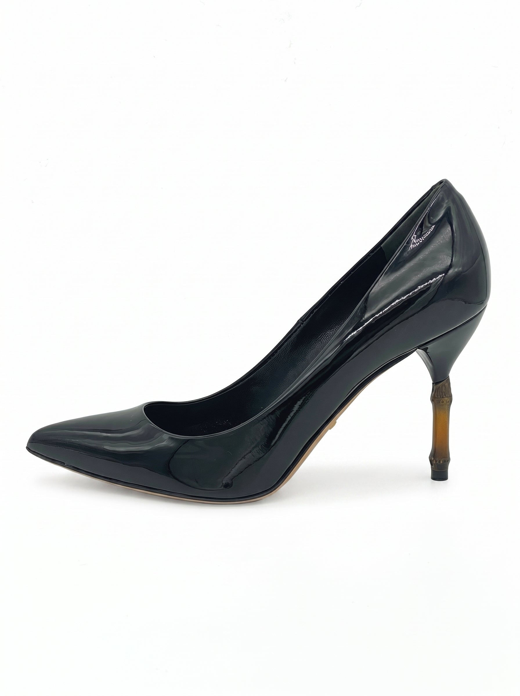 Gucci Kristen Bamboo Pump EU 38.5 Schwarz