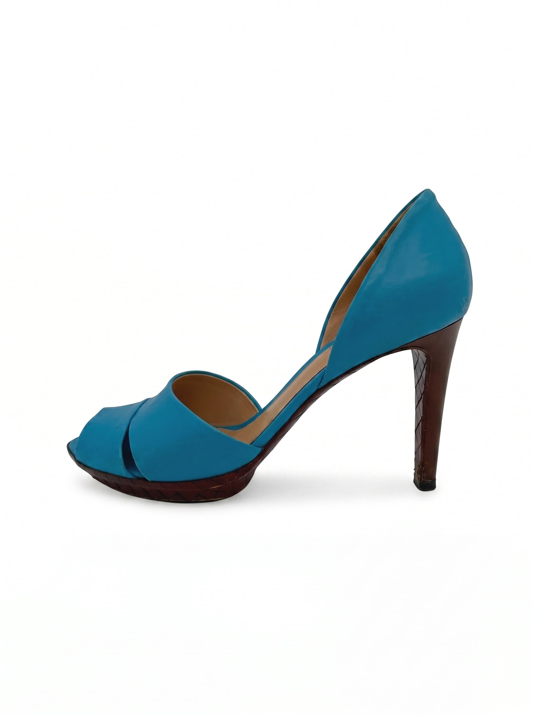 Bottega Veneta D'Orsay Peep Toe Pump EU 36.5 Blau