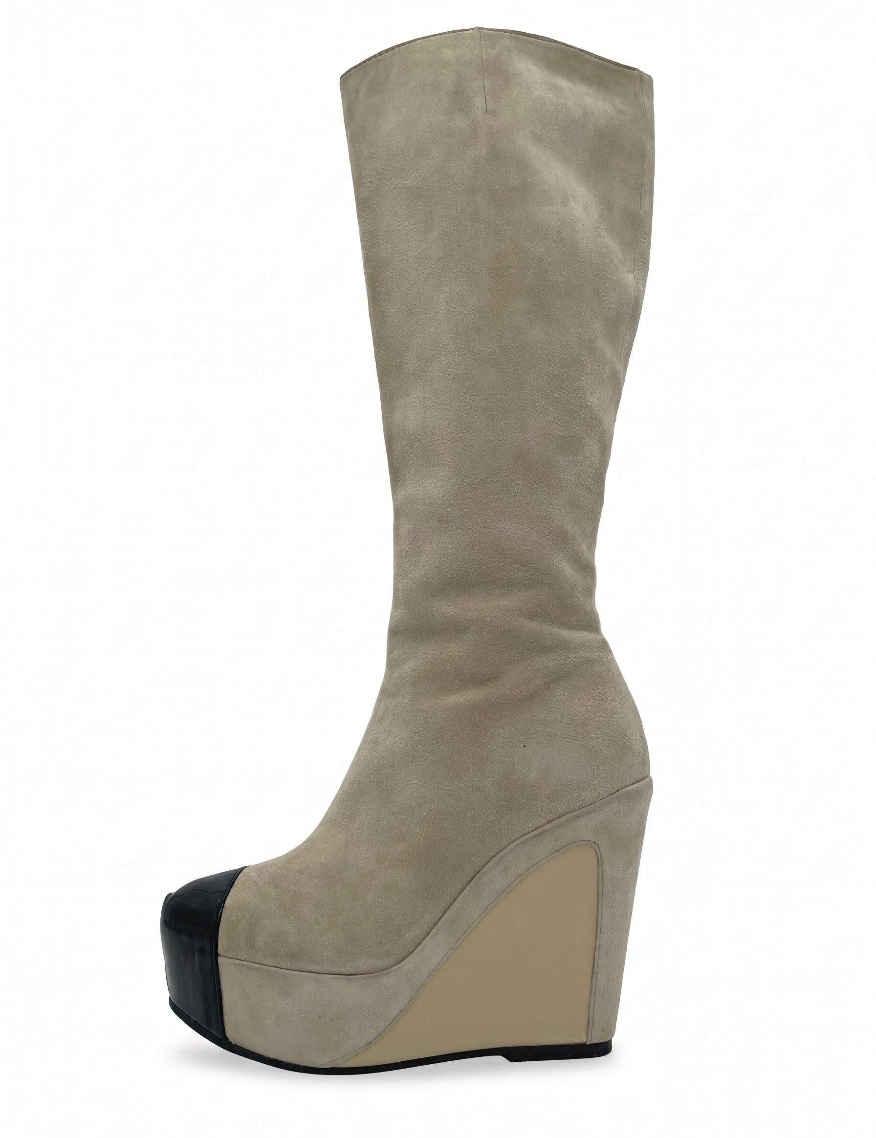 Moschino Shoes Cap Toe Wedge Stiefel EU 36 Beige