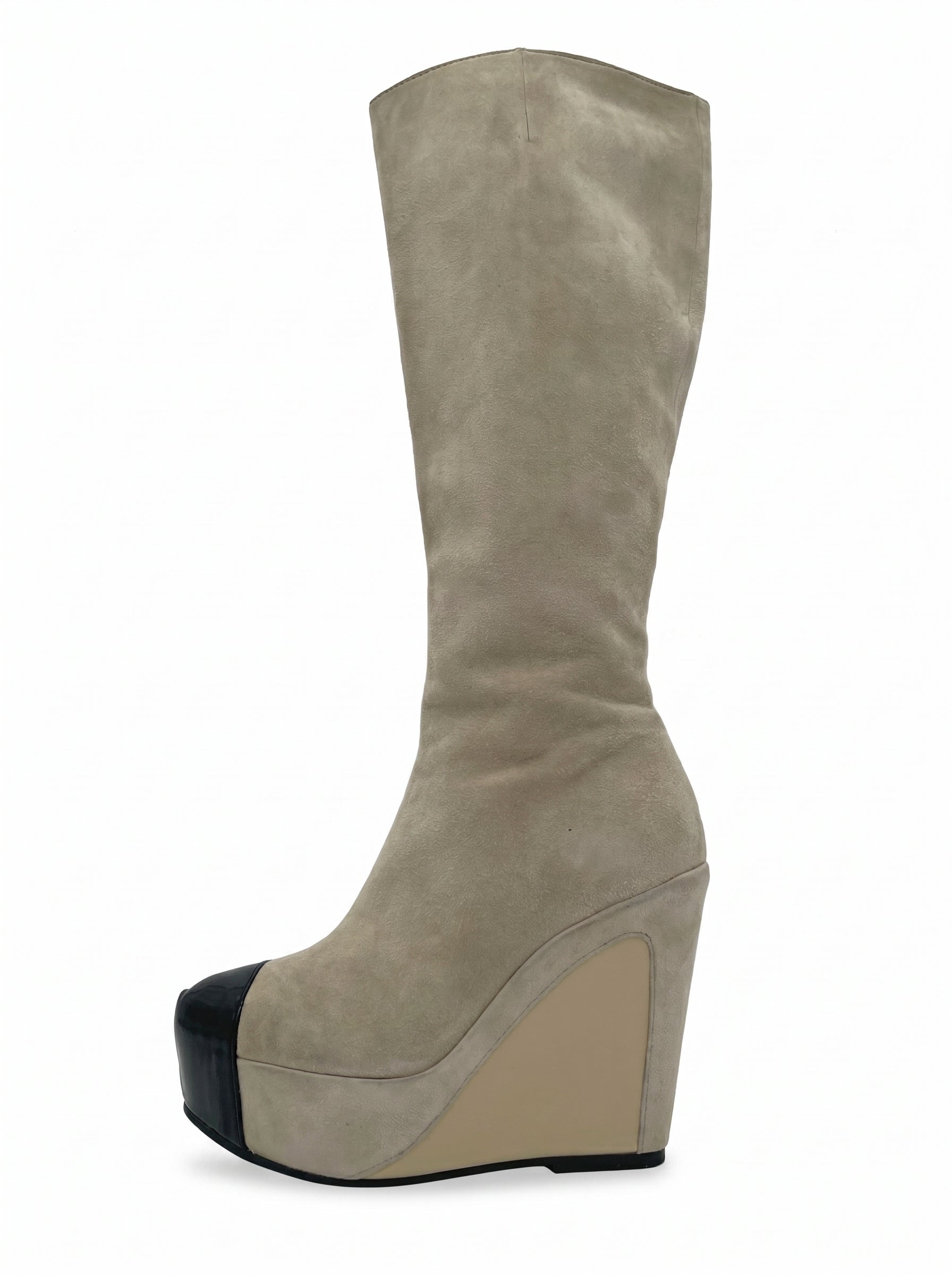 Moschino Shoes Cap Toe Wedge Stiefel EU 36 Beige