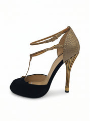 Gucci Ophelie T-Strap Pump EU 38 Mehrfarbig