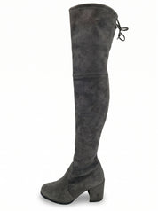 Stuart Weitzman Tieland Overknee Stiefel EU 38 Grau