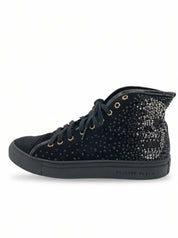 Philipp Plein Skull Crystal High Top Sneaker EU 39 Schwarz