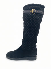 Louis Vuitton Monogram Snowball Stiefel EU 38.5 Schwarz