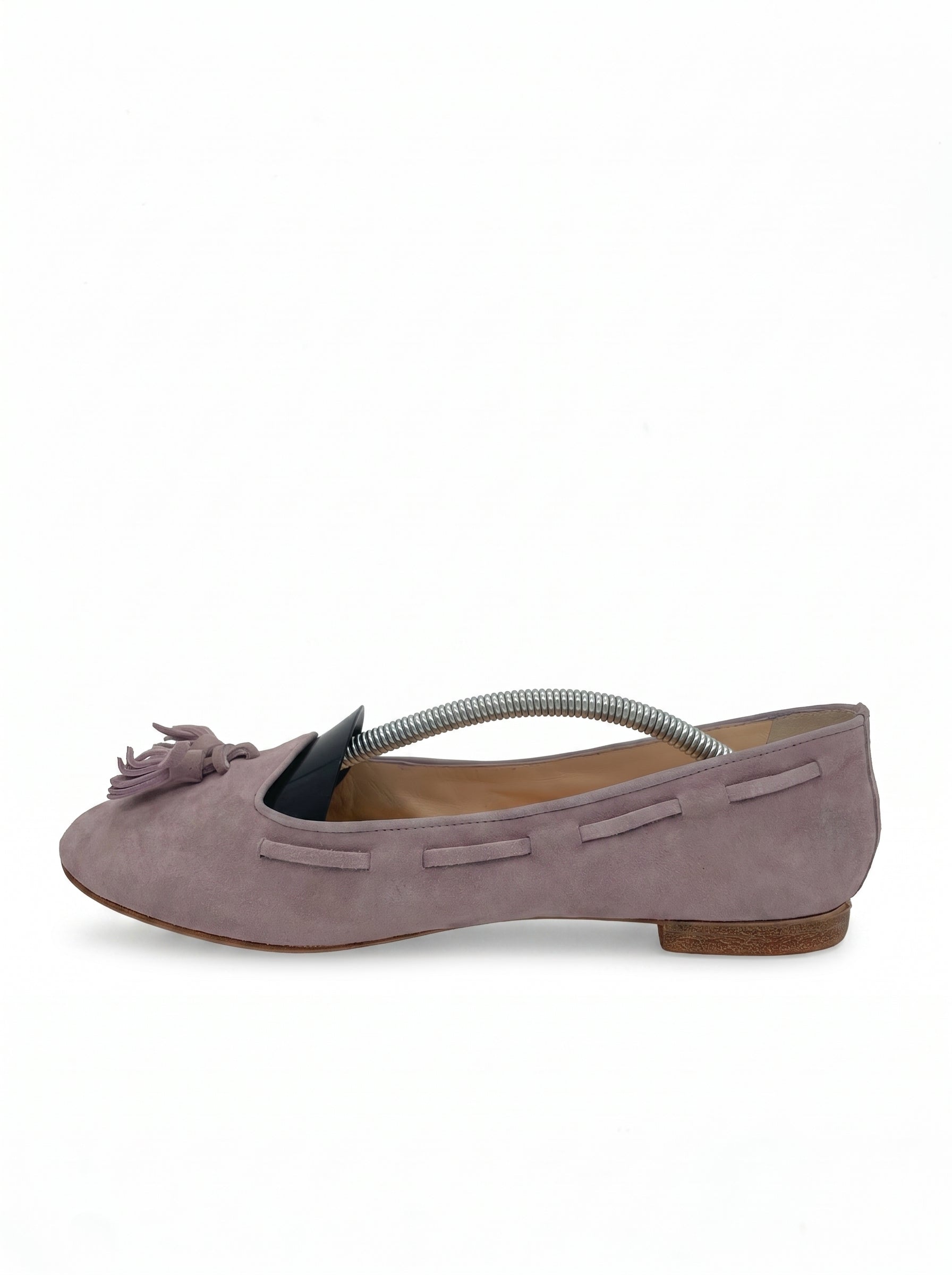 Santoni Tassel Suede Ballerina EU 38 Lila