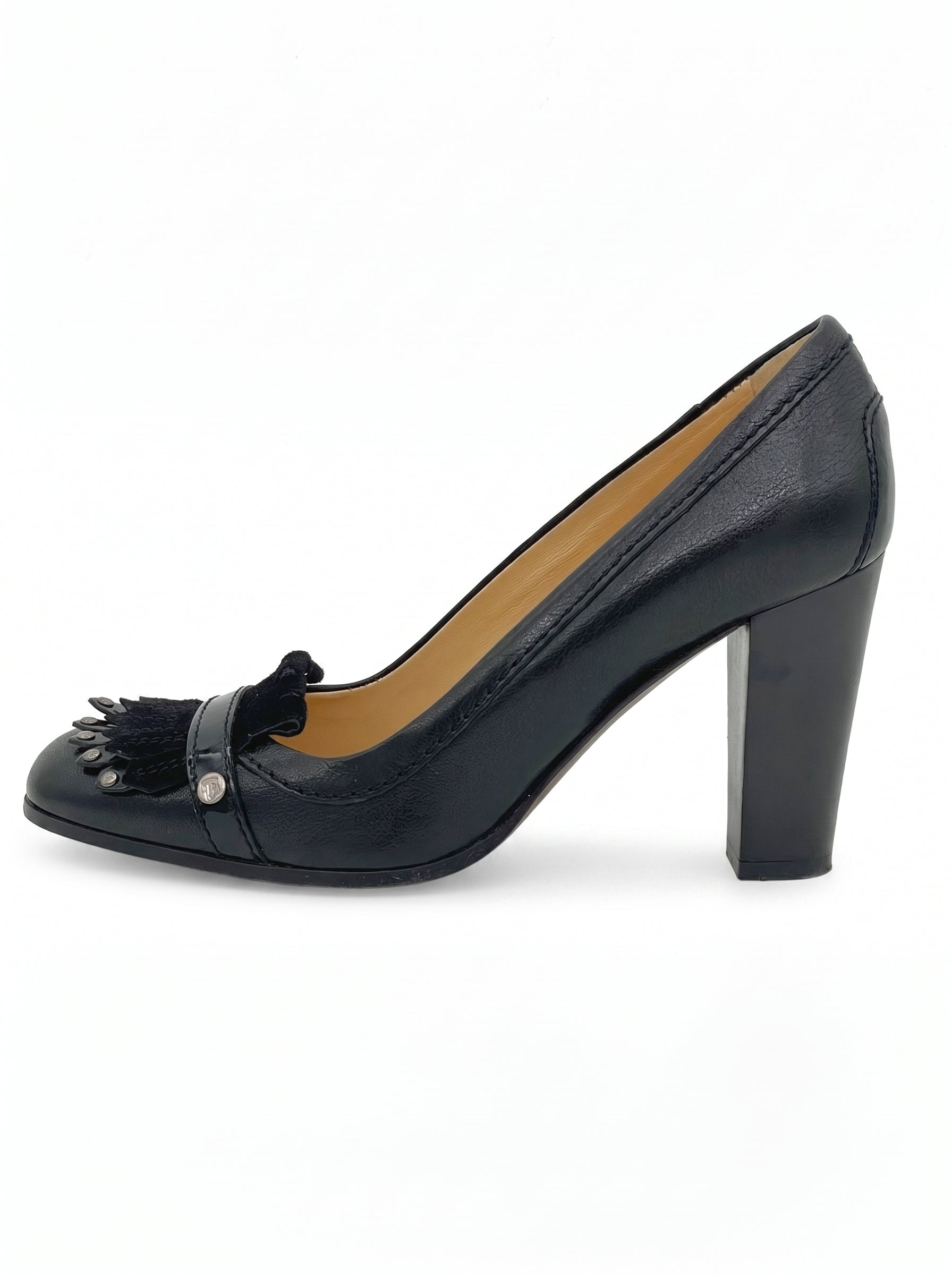 Tod's Fringed Studded Pump EU 38 Schwarz
