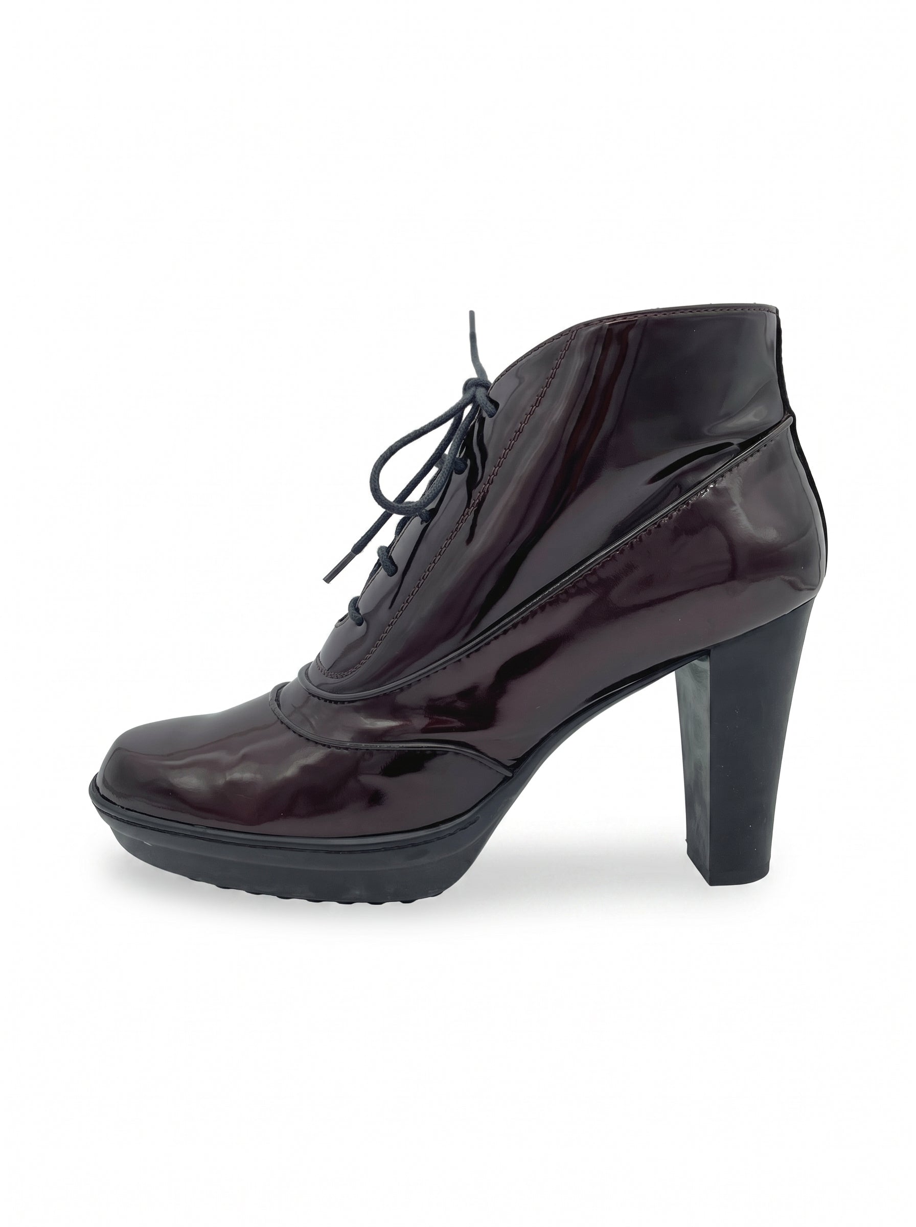 Tod's Gommini Lace-Up Platform Ankle Boot EU 38.5 Rot