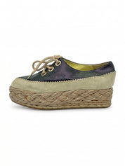 Pollini Espadrille Platform Derby EU 37 Mehrfarbig
