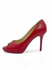 Jimmy Choo Luna Plateau Pump EU 38.5 Rot