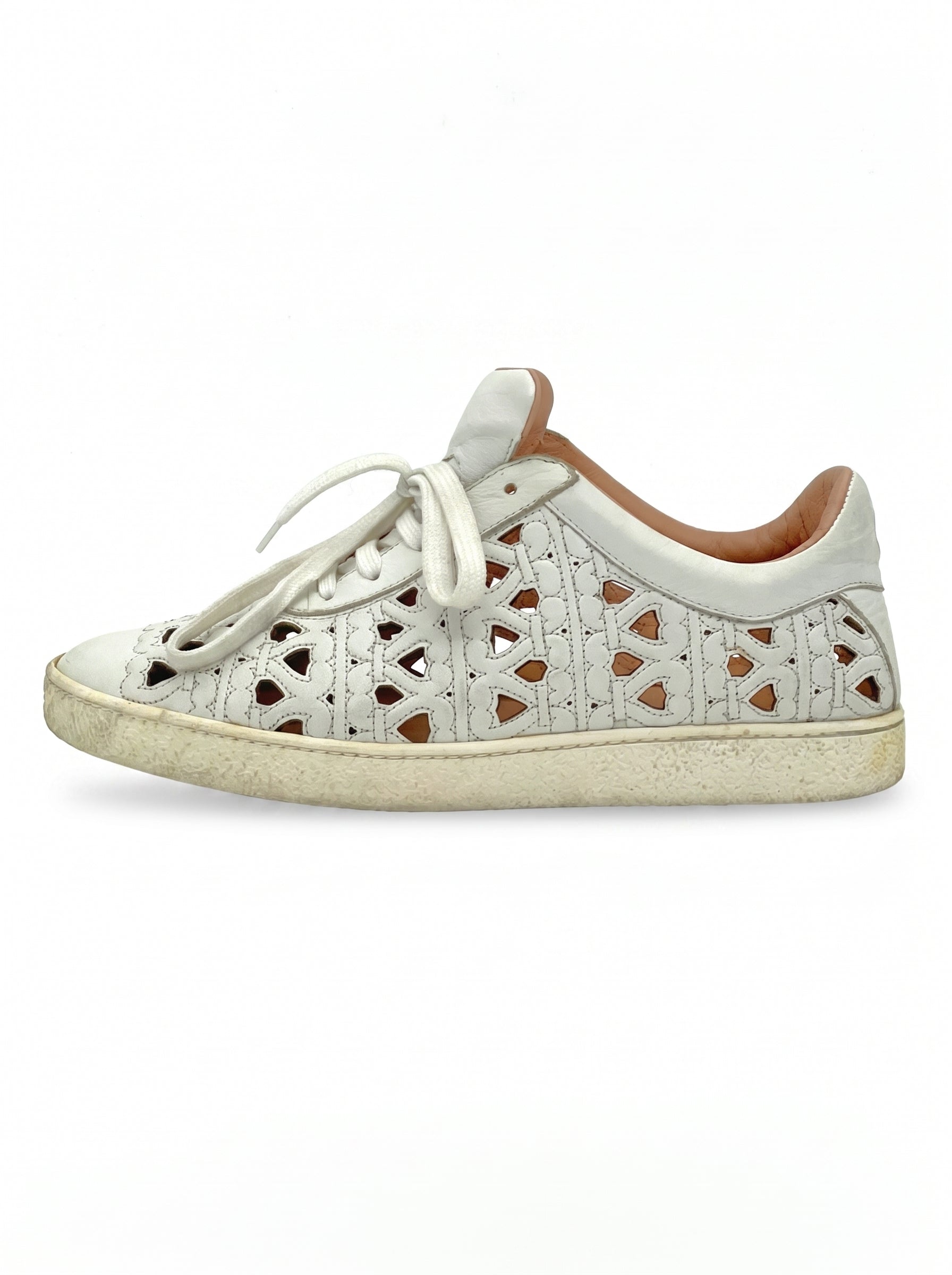 Unuetzer Laser Cut Low Top Sneaker EU 38 Weiß