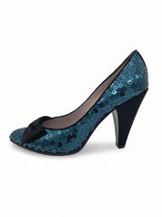 Marc Jacobs Sequins Block Pump EU 38.5 Metallic