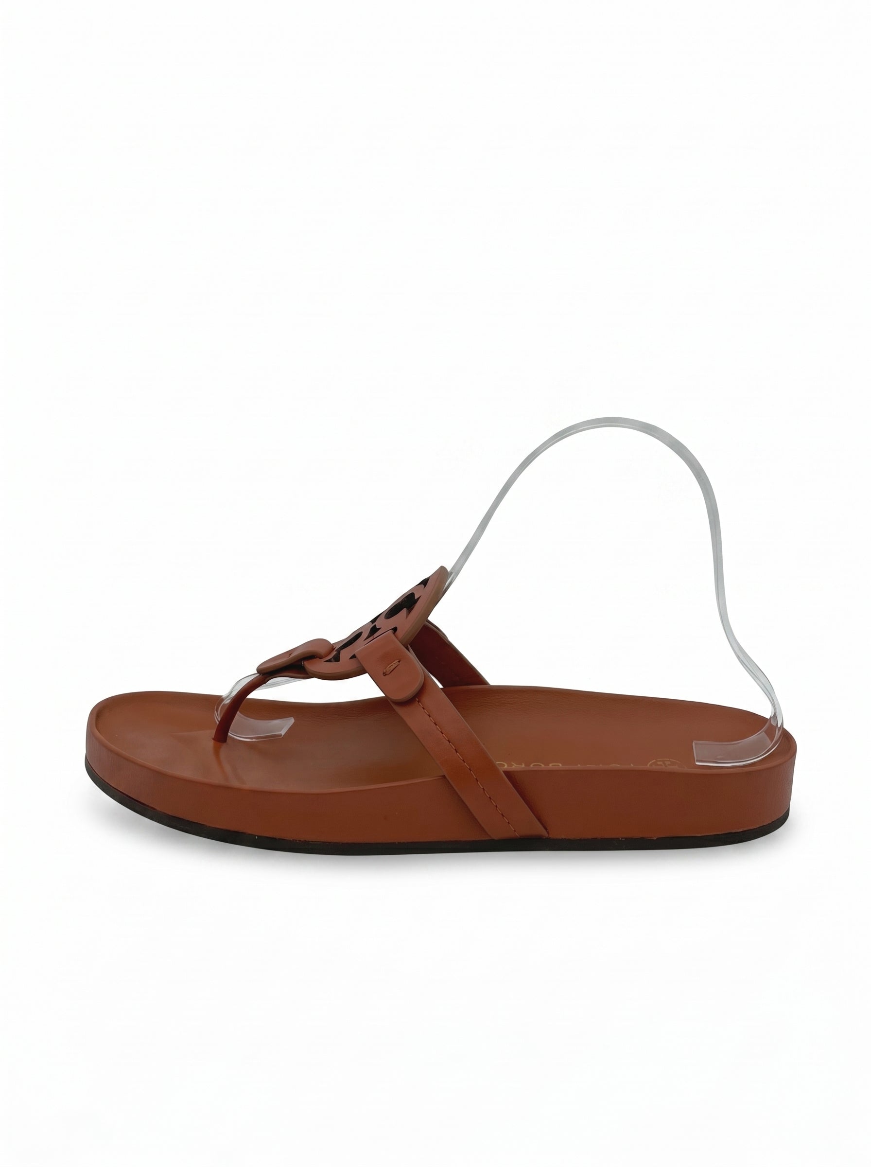 Tory Burch Miller Cloud Zehensteg Sandale EU 38.5 Braun