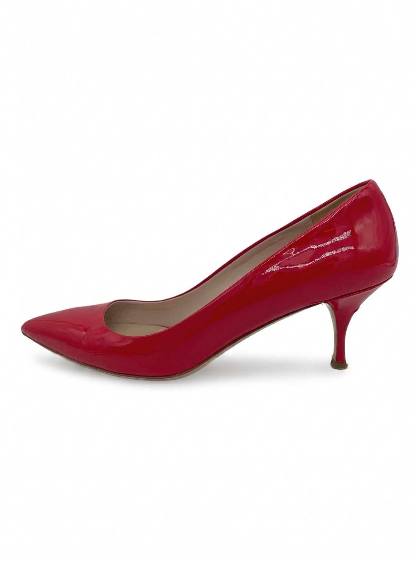 Miu Miu Pointed-Toe Patent Pump EU 37 Rot
