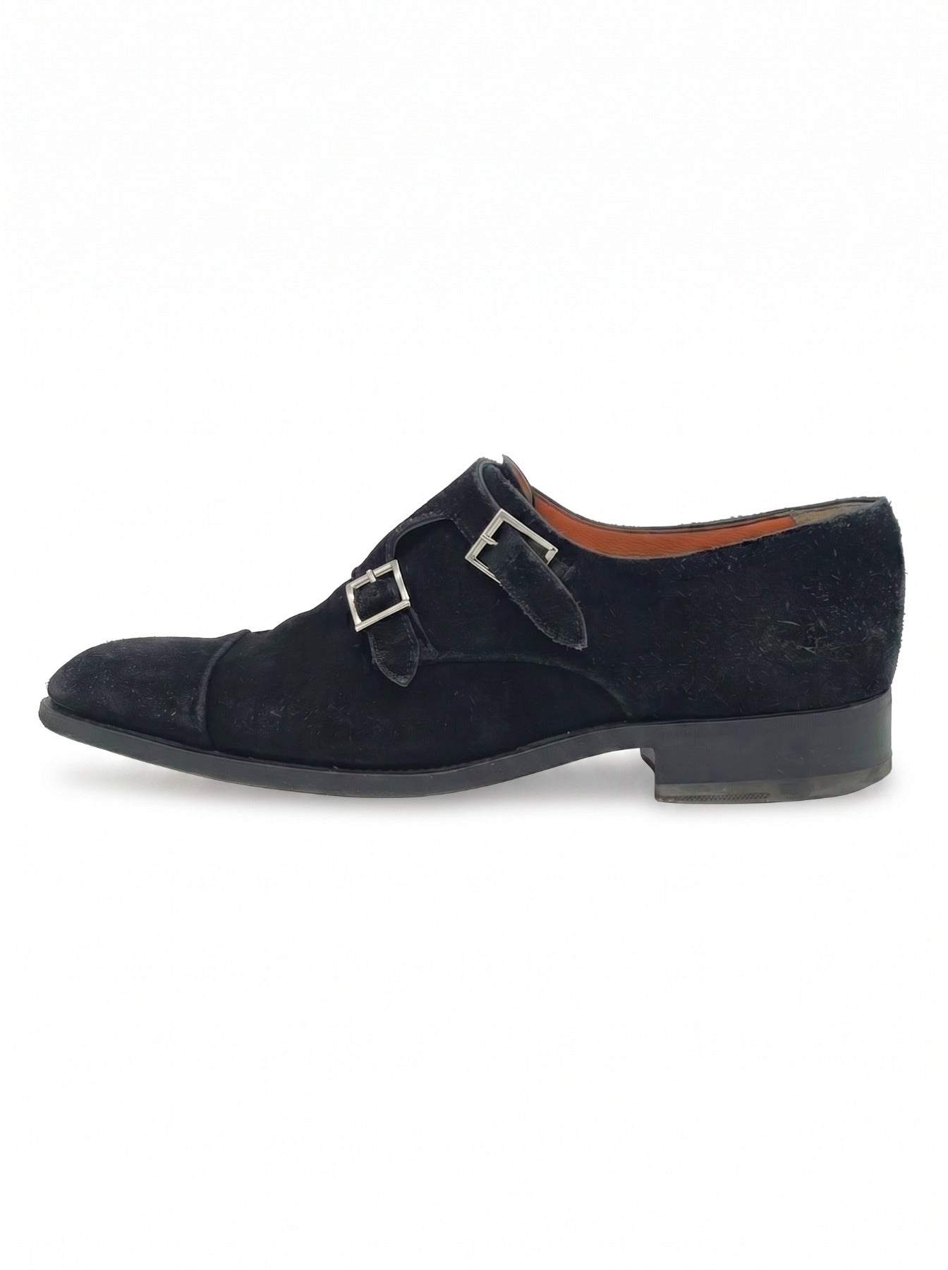 Santoni Double Monk Strap Loafer EU 42.5 Schwarz