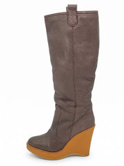 Bally Wedge Platform Stiefel EU 39.5 Braun
