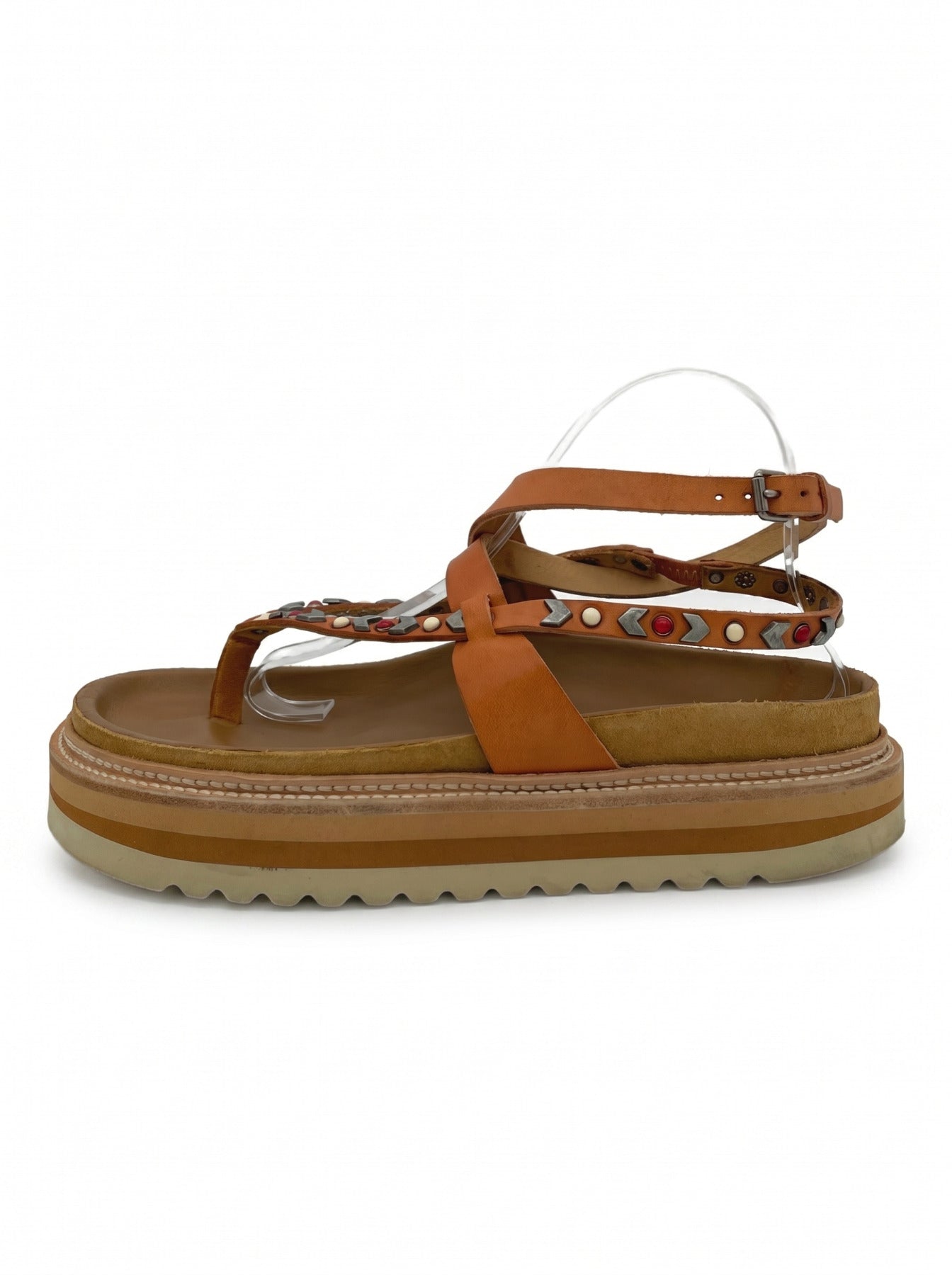 Isabel Marant Elham Flache Sandale EU 40 Braun