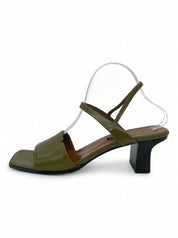 Bally Vintage Square Toe Slingback EU 40.5 Grün