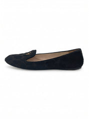 Prada Leopard Print Calf Hair Loafer EU 39.5 Schwarz