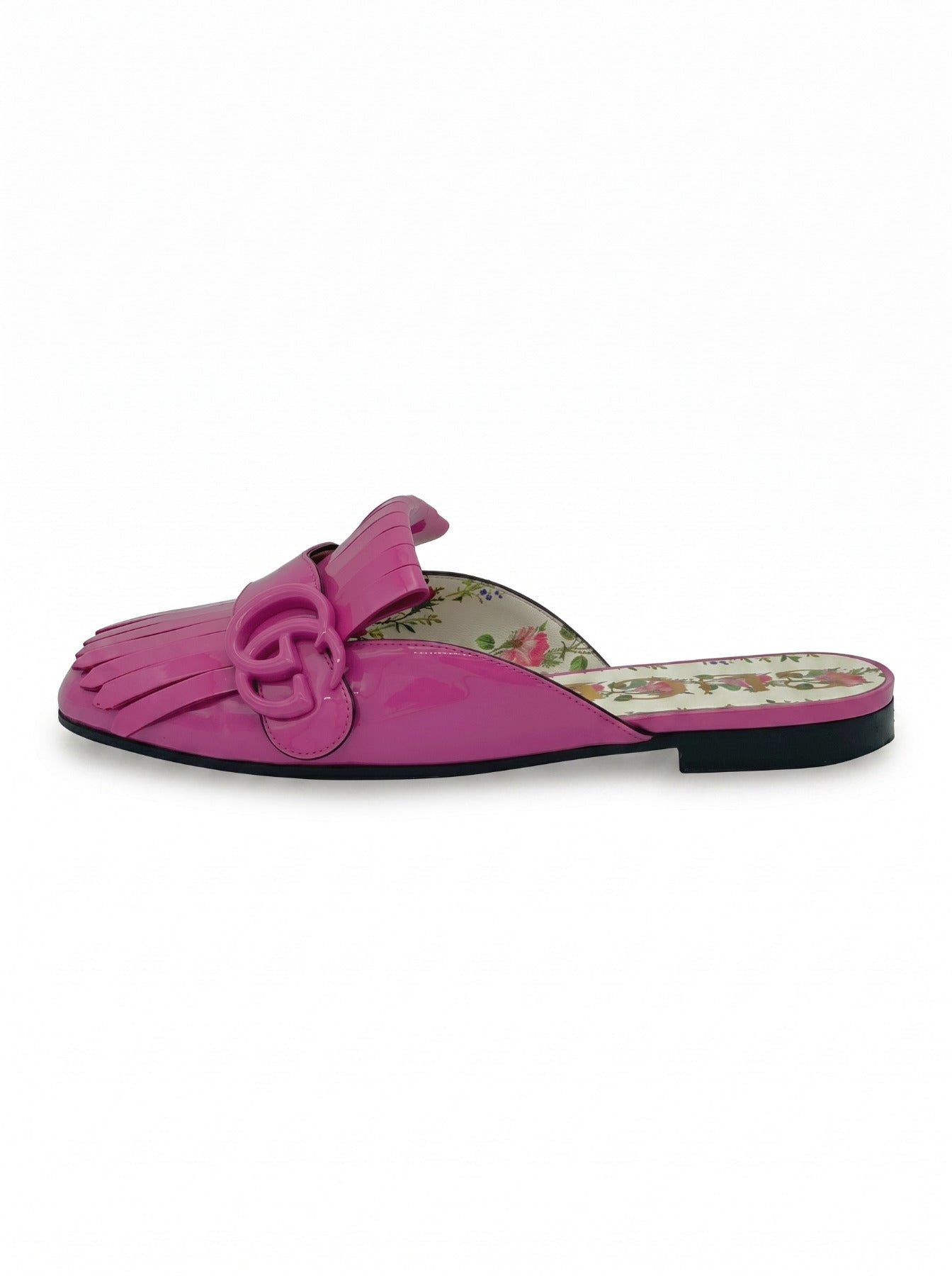 Gucci GG Marmont Fringed Flat  Mule EU 35.5 Pink