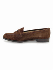 Chanel Logo Suede Penny Loafer EU 36.5 Braun