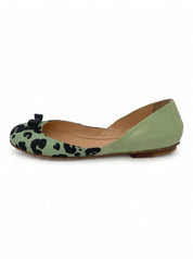 Moschino Shoes Cheap and Chic Leopard Bow Ballerina EU 37.5 Grün