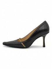 Jimmy Choo Cut-Out Pointed Toe Pump EU 37 Braun