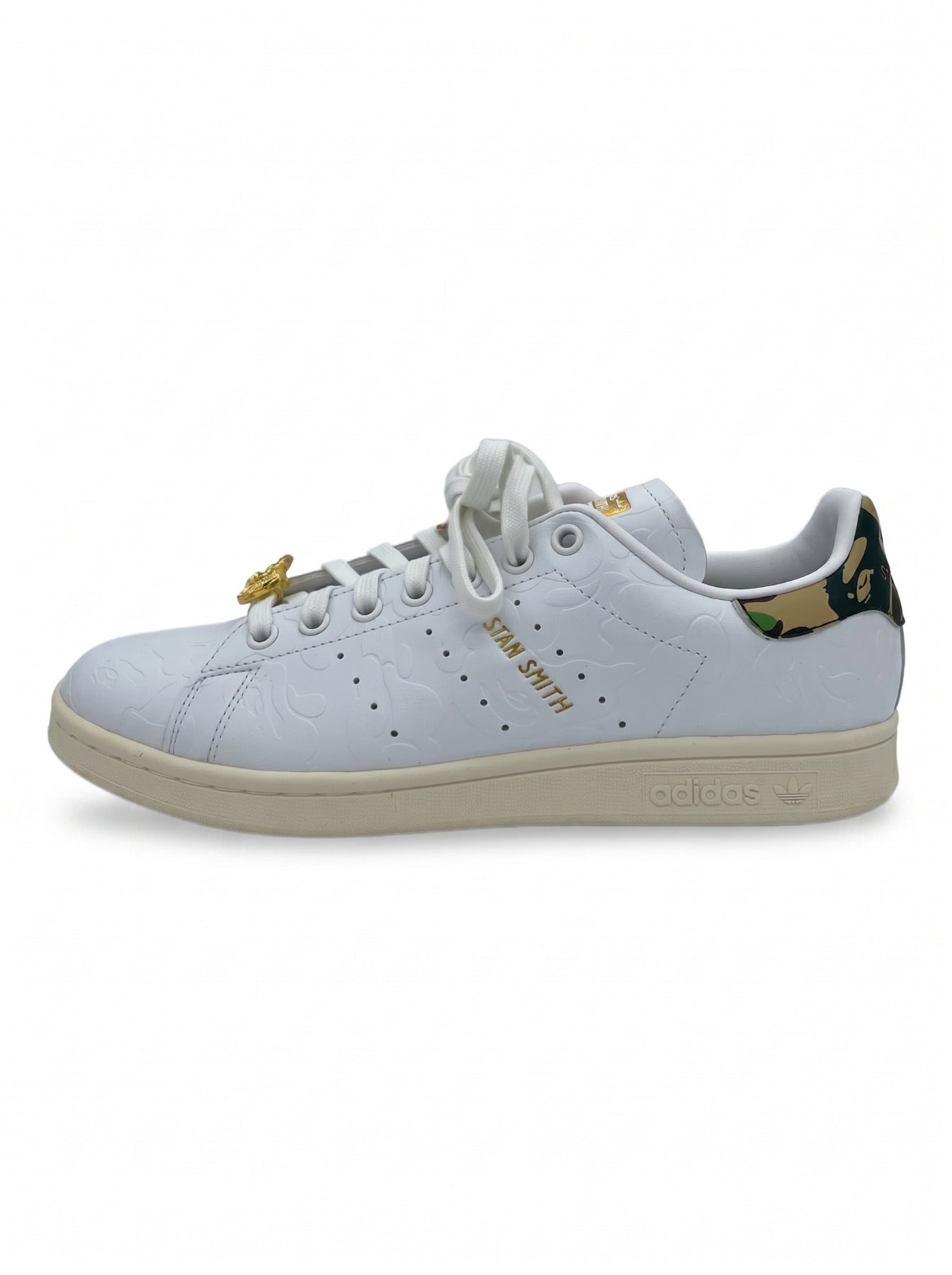 BAPE x adidas Stan Smith Low Top Sneaker EU 41.5 Weiß
