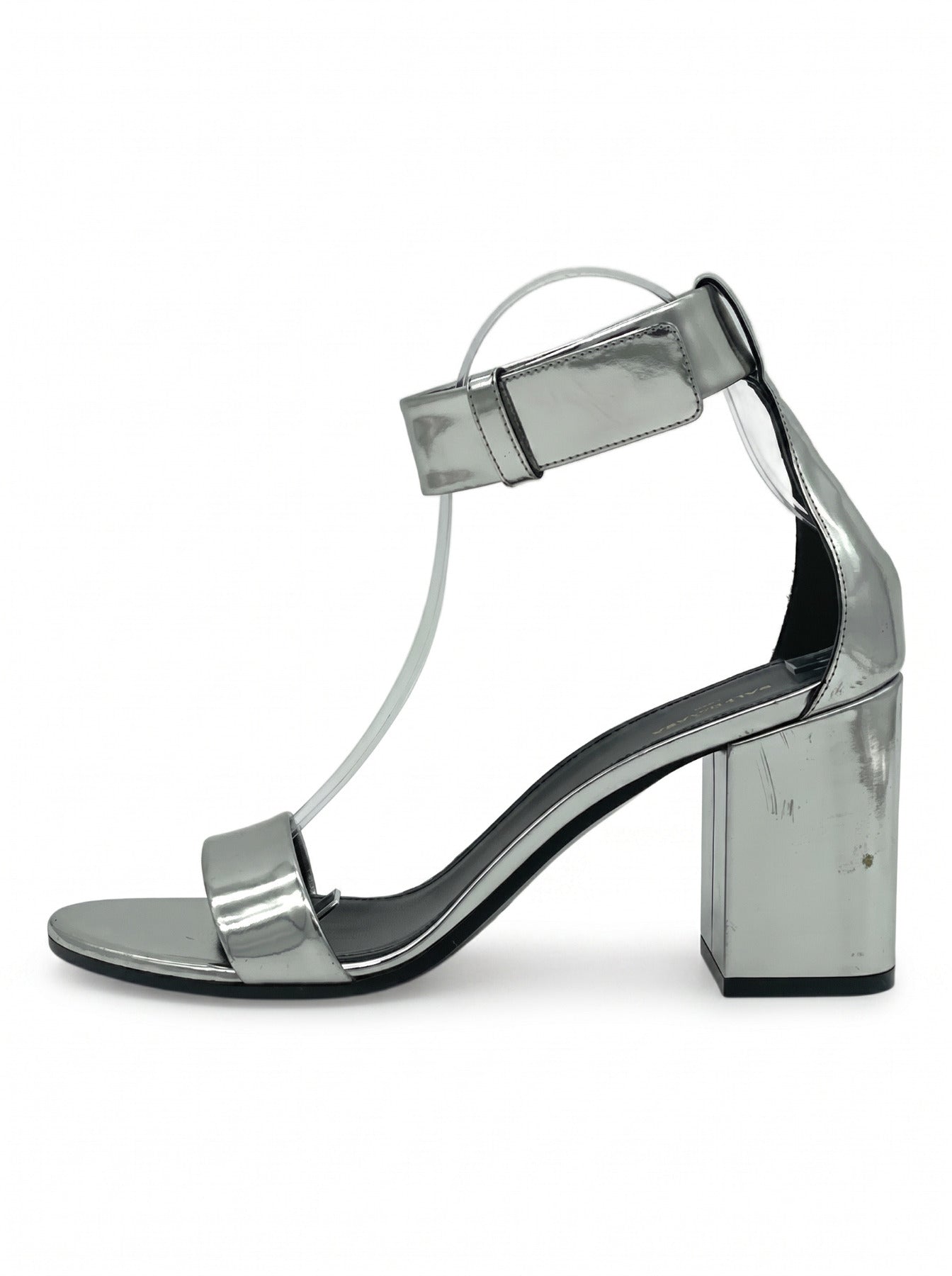 Balenciaga Ville Sandale mit Absatz EU 38.5 Metallic