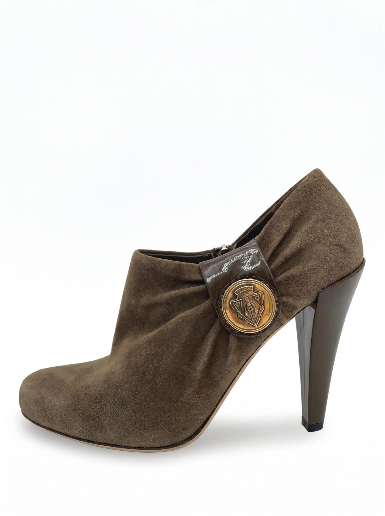 Gucci  Hysteria Crest Coin Ankle Boot EU 40 Grün
