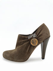 Gucci  Hysteria Crest Coin Ankle Boot EU 40 Grün