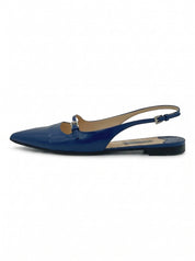 Prada Pointed-Toe Mary Jane Ballerina EU 40 Blau