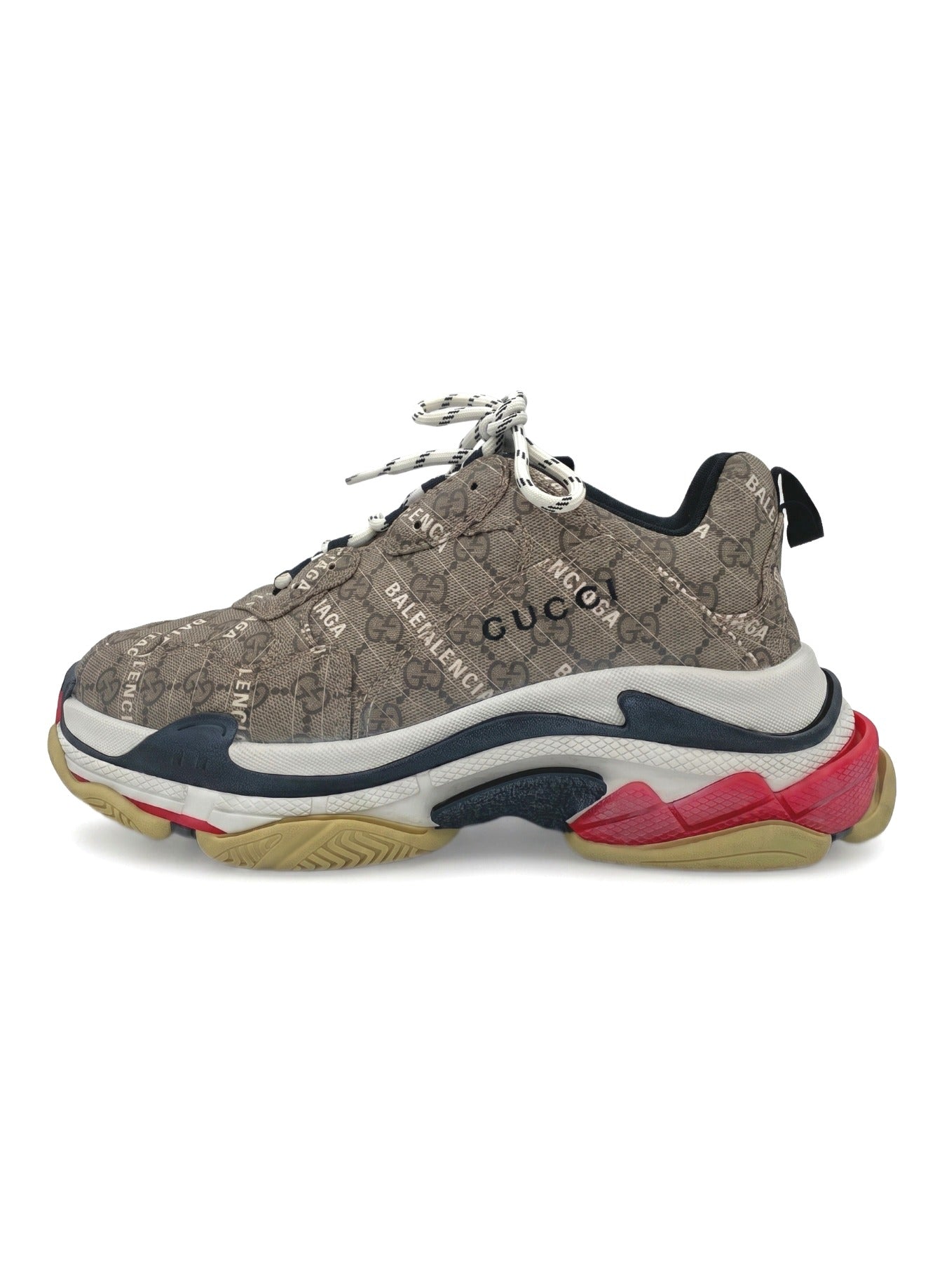 Gucci x Balenciaga "The Hacker Project" Triple S Low Top Sneaker EU 43 Mehrfarbig